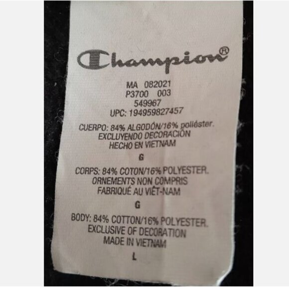 Champion Reverse Weave Sweatpants Joggers Men's Size Large Black Pre-owned - Picture 5 of 6